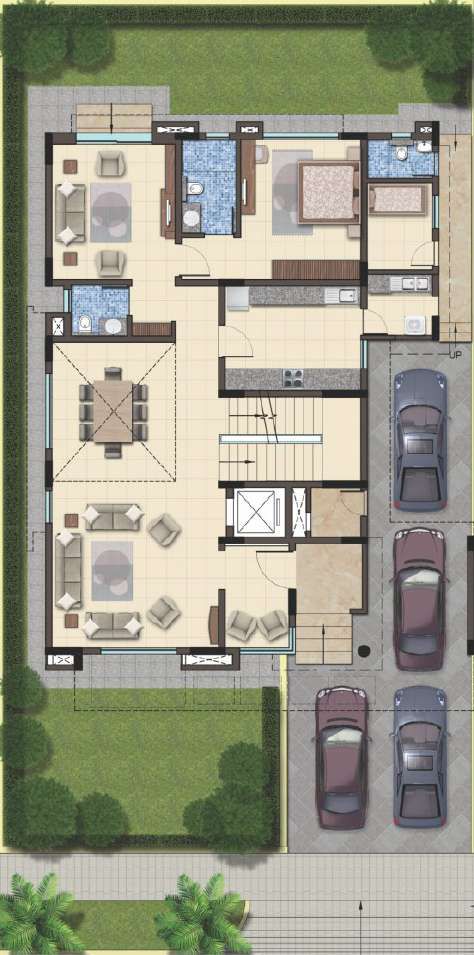 SOBHA International City 5 BHK Presidential Villa Floor Plan